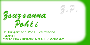 zsuzsanna pohli business card